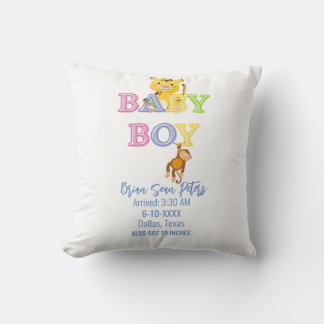 Schattige Baby Boy Cheetah Monkey Oerwoud Keepsake Kussen