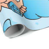 Schattige Baby Boy met Fopspeen in een Sling Cadeaupapier (Rol Hoek)