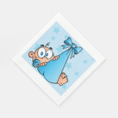 Schattige Baby Boy met Fopspeen in een Sling Servet (Hoek)