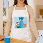 Schattige Baby Boy met Fopspeen in een Sling Standaard Schort