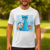 Schattige Baby Boy met Fopspeen in een Sling T-shirt