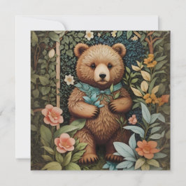 Schattige Baby Brown Beer William Morris geïnspire