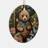 Schattige Baby Brown Beer William Morris geïnspire Keramisch Ornament (Rechts)