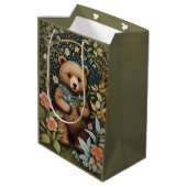 Schattige Baby Brown Beer William Morris geïnspire Medium Cadeauzakje (Achterkant Gekanteld)