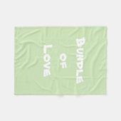 Schattige Baby "Bundel van Liefde" Zacht Bord Groe Fleece Deken (Voorkant (Horizontaal))