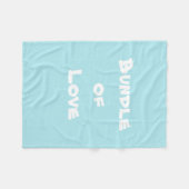 Schattige Baby "Bundle of Love" Zachte Aqua Blue Fleece Deken (Voorkant (Horizontaal))