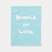 Schattige Baby "Bundle of Love" Zachte Aqua Blue Fleece Deken (Voorkant)