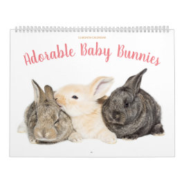 Schattige Baby Bunnies Kalender