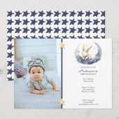 Schattige Baby Bunny op een Moon Kind Kaart (Voorkant / Achterkant)