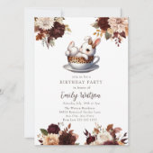 Schattige Baby Bunny | Verjaardagstheefeest Kaart (Voorkant)