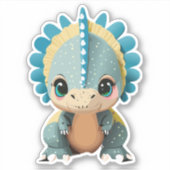 Schattige baby cartoon dinosaurus sticker (Voorkant)