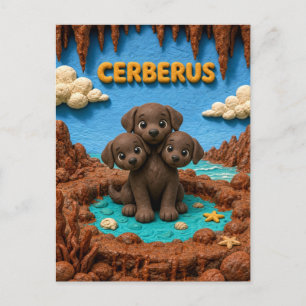 Schattige Baby Cerberus, Mythisch Briefkaart