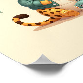 Schattige Baby Cheetah Safari Nursery Art Poster (Hoek)