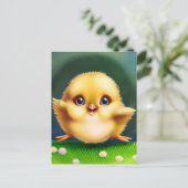 Schattige Baby Chick Briefkaart (Staand voorkant)