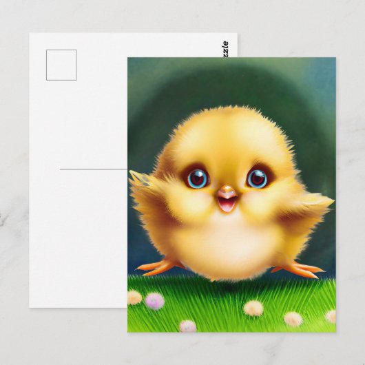 Schattige Baby Chick Briefkaart (Voorkant / Achterkant)
