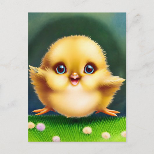 Schattige Baby Chick Briefkaart (Voorkant)
