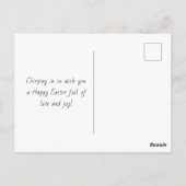 Schattige Baby Chick Happy Easter Briefkaart (Achterkant)