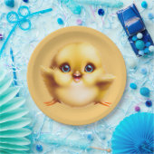 Schattige Baby Chick Papieren Bordje (Feest)