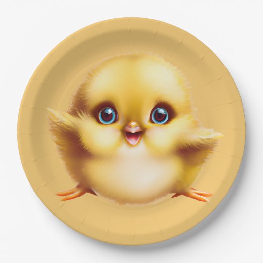 Schattige Baby Chick Papieren Bordje (Voorkant)