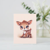 Schattige Baby Deer Briefkaart (Staand voorkant)