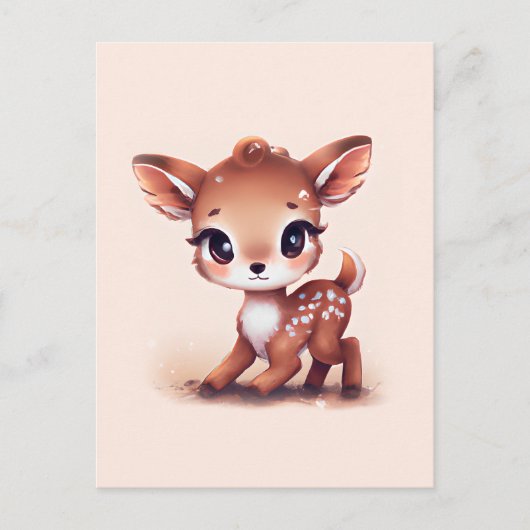 Schattige Baby Deer Briefkaart (Voorkant)