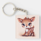 Schattige Baby Deer Sleutelhanger (voorkant)