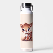 Schattige Baby Deer Waterfles (Voorkant)