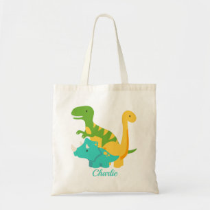 Schattige Baby Dinosauriërs Trex Tote Bag