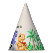 Schattige Baby Dinosaurions Birthday Feesthoedjes (Rechts)