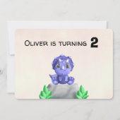 Schattige Baby Dinosaurions Birthday Kaart (Achterkant)