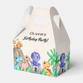 Schattige Baby Dinosaurs Birthday Party Favor Box Bedankdoosjes (Achterkant)