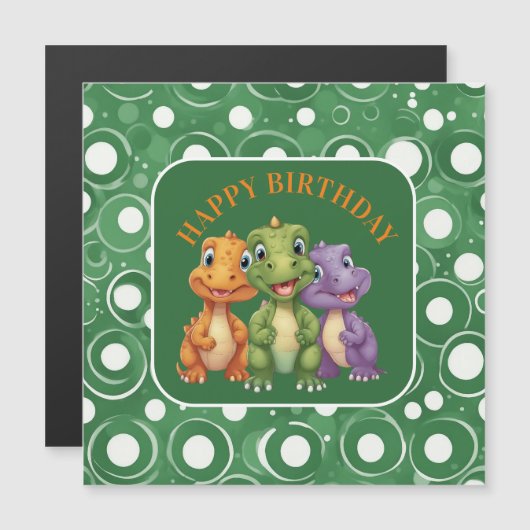 Schattige Baby Dinosaur's Party (Voorkant / Achterkant)