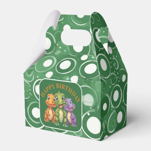 Schattige Baby Dinosaur's Party Bedankdoosjes (Voorkant Zijde)