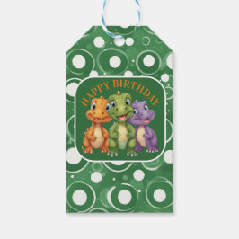 Schattige Baby Dinosaur's Party Cadeaulabel