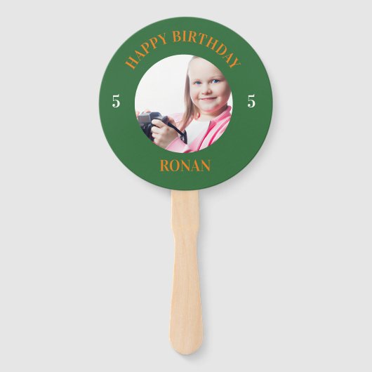 Schattige Baby Dinosaur's Party Handwaaier (Achterkant)