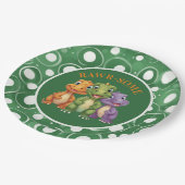 Schattige Baby Dinosaur's Party Papieren Bordje (Gekanteld)