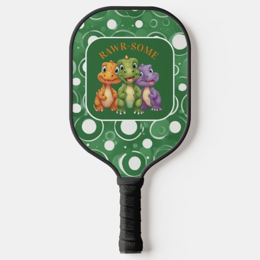 Schattige Baby Dinosaur's Party Pickleball Paddle (Voorkant)