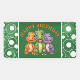 Schattige Baby Dinosaur's Party Spandoek