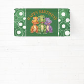 Schattige Baby Dinosaur's Party Spandoek (Insitu)