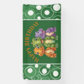Schattige Baby Dinosaur's Party Spandoek (Verticaal)
