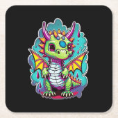 Schattige Baby Dinosaurus 2 | Jurassic Joy Kartonnen Onderzetters (Voorkant)