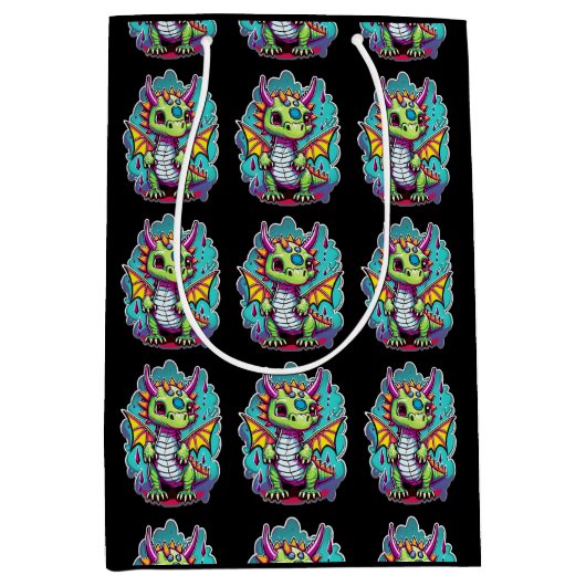 Schattige Baby Dinosaurus 2 | Jurassic Joy Medium Cadeauzakje (Voorkant)