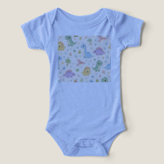 Schattige baby dinosaurus pastel naadloos patroon