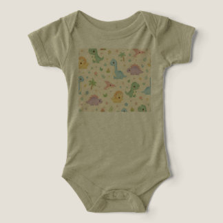 Schattige baby dinosaurus pastel naadloos patroon