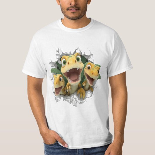 Schattige Baby dinosaurus T-shirt ontwerp (Voorkant)