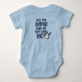 Schattige Baby Donkey Boerderijdieren Gepersonalis Romper (Achterkant)