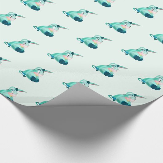 Schattige Baby Donkey Grappig inpakpapier (Hoek)