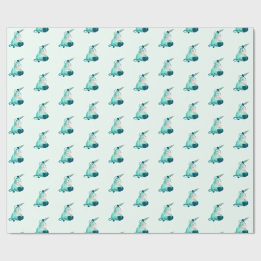 Schattige Baby Donkey Grappig inpakpapier (Vlak)