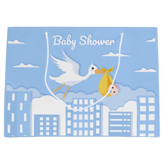 schattige baby douche groot cadeauzakje (Voorkant)