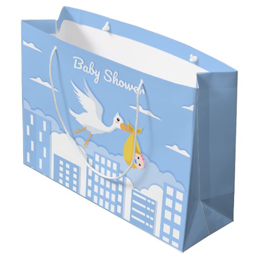 schattige baby douche groot cadeauzakje (Achterkant Gekanteld)